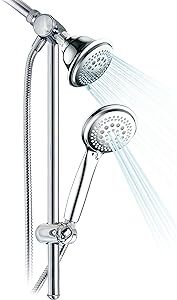 DreamSpa 3-way Shower Combo PLUS Instant-Mount Drill-Free Slide Bar Img