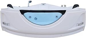 Empava 59-Inch Acrylic Whirlpool Corner Bathtub Img