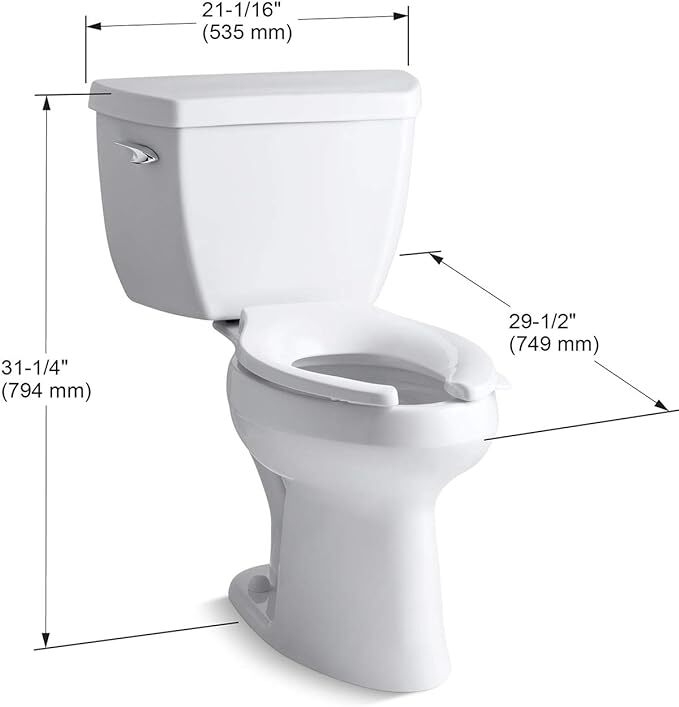 Kohler Highline Toilet Review Comfort Height Elongated Toilet Toilet   Kohler Highline Toilet Review 