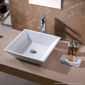 Luxier CS-006 Bathroom Porcelain Ceramic Vessel Vanity Sink Art Basin Img
