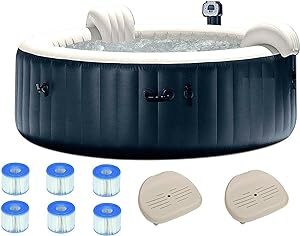 Malib 75” Inflatable Round Hot Tub with Removable Seat Img