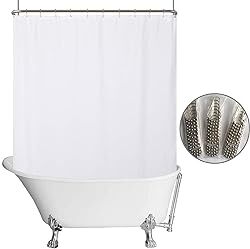 N&Y HOME Waterproof Clawfoot Tub Shower Curtain Img