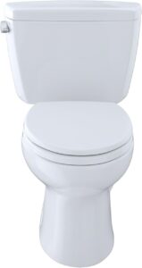 TOTO CST744SG#01 Drake 2-Piece Toilet with Elongated Bowl and Sanagloss,1.6 GPF, Glazed Cotton White Img