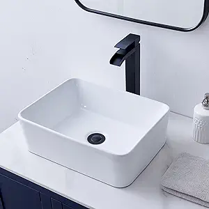 VCCUCINE Rectangle Above Counter Porcelain Ceramic Bathroom Sink Img