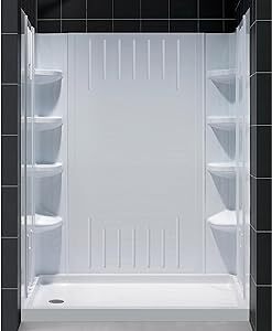 DreamLine Acrylic Shower Base and QWALL Backwall Kit Img