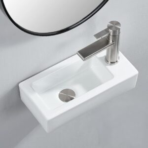 VCCUCINE Rectangle Above Counter Porcelain Ceramic Bathroom Sink Img