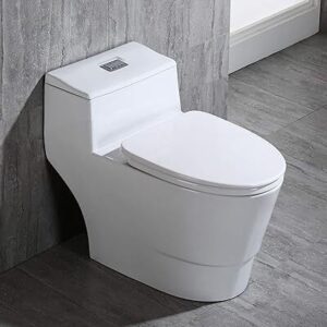 Woodbridge T-0018 One Piece Dual Flush Elongated Toilet Img