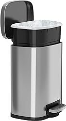iTouchless SoftStep 1.32-Gallon Stainless Steel Step Trash Can Img